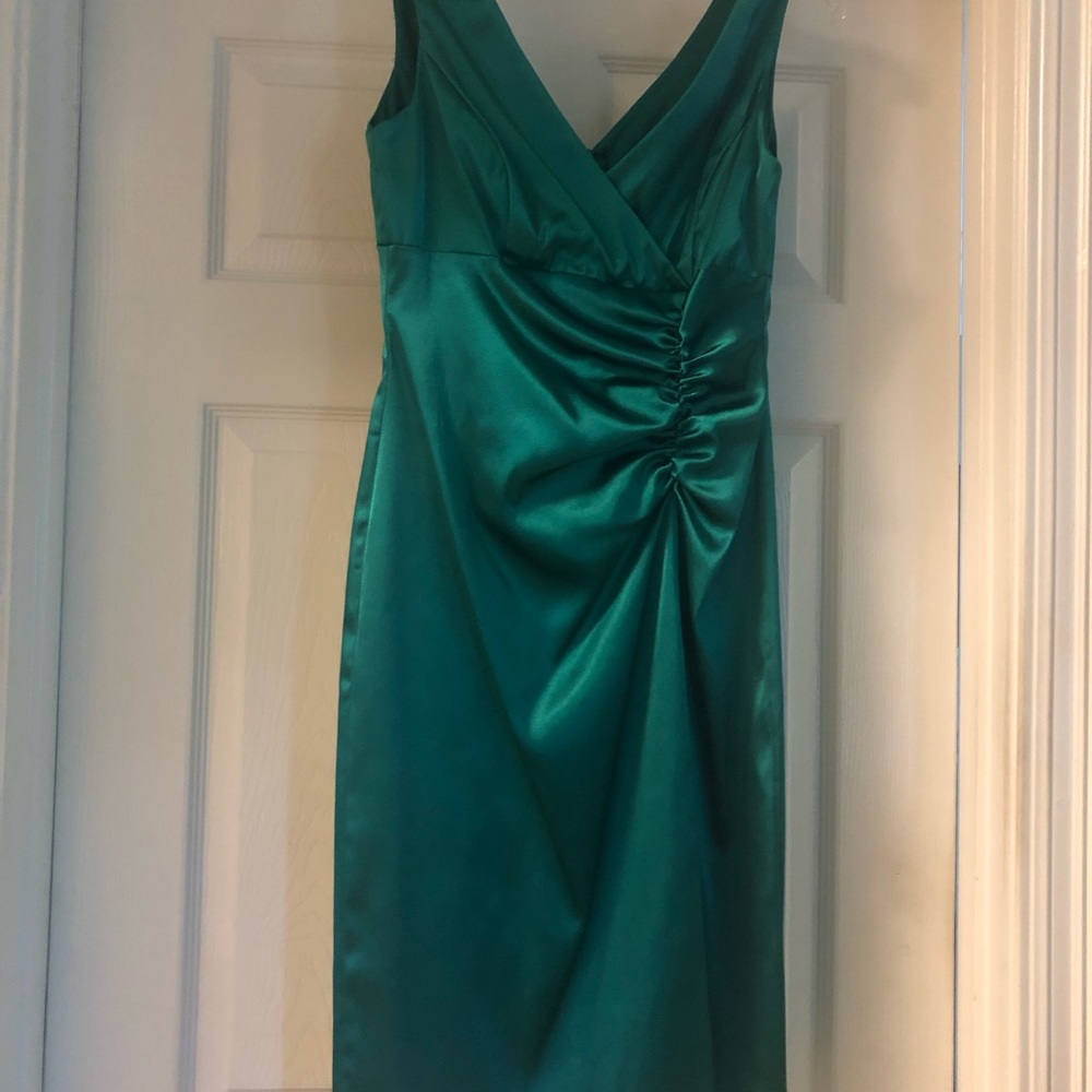 Betsy and Adam Teal Cocktail Dress